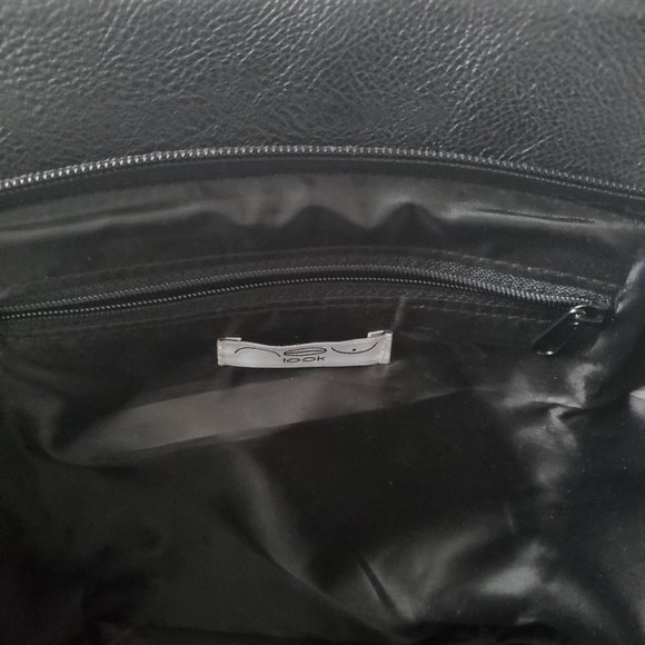 New Look Handheld Buckle Detail Satchel, Black, - Picture 7 of 9